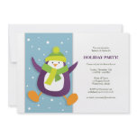 Cute Festive Penguin | Holiday Party Invitation