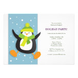 Cute Festive Penguin | Holiday Party Invitation