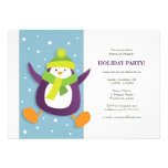 Cute Festive Penguin | Holiday Party Invitation