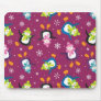 Cute Festive Penguins and Snowflakes Mousepads