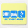 Cute figure skating mouse mat