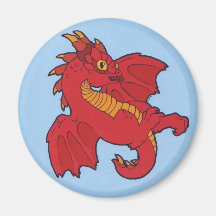 Cute Firedrake Dragon Fridge Magnets