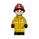 Cute Firefighter Bookmark Business Cards