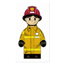 Cute Firefighter Bookmark Business Cards