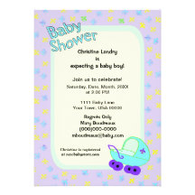 Cute Fleur de Lis It's a Boy Baby Shower Personalized Invitations