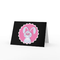 cute floppy ears bunny rabbit greeting card