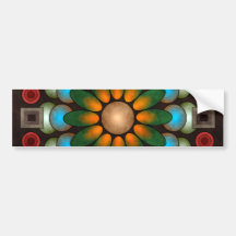 Cute Floral Abstract Vector Art Bumper Sticker