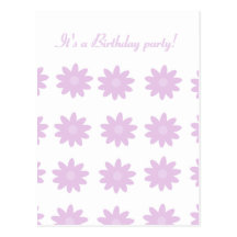 Cute Floral Birthday party Invitation Postcard