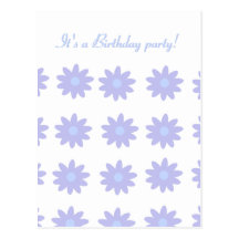 Cute Floral Birthday party Invitation Postcard