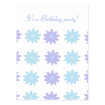Cute Floral Birthday party Invitation Postcard