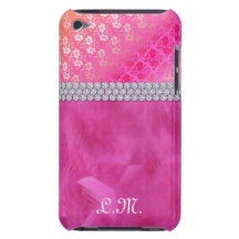 Cute Floral Lace Feather iPod Barely There Cover iPod Touch Covers