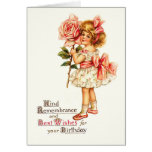 Cute Floral Vintage Birthday Greetings Cards