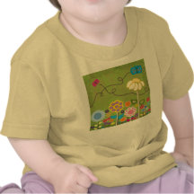 Cute Flower and Butterfly Infant T Shirt