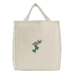 Cute Flower and Happy Bee Tote Canvas Bags