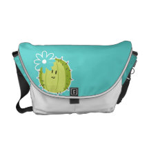 Cute Flower Cactus Courier Bags