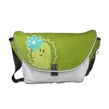 Cute Flower Cactus Messenger Bags