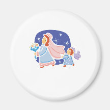 Cute, "Flower Girl" design Magnet