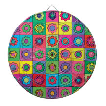 Cute Flower Pattern Dartboard