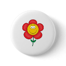 Cute Flower  Smiley Face Pins