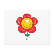 Cute Flower  Smiley Face Postcards