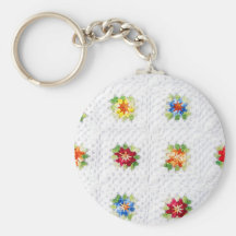 Cute Flowers Plaid Key Chains