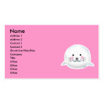Cute fluffy baby seal business card