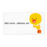 Cute Flying Cartoon Duckling Shipping Label étiquettes