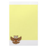 Cute Flying Night Owl Cartoon Stationery