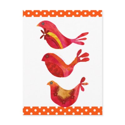 Cute Folk Art Birds by happytwitt