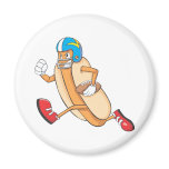 Cute Football Hotdog Running Goal Shirt magnets