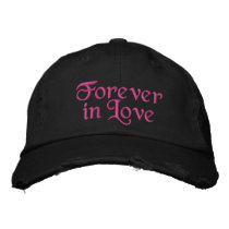 Cute Forever in Love hot pink Baseball Cap