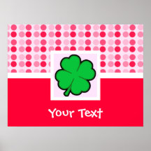 Cute Four Leaf Clover Print