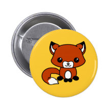 Cute fox button