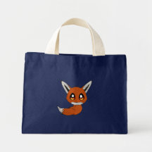 cute fox canvas bags