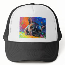 Cute French Bulldog painting Svetlana Novikova Trucker Hat