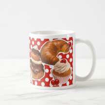 Cute french pastry coffee mug