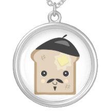 cute french toast personalized necklace