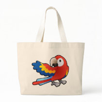 cute friendly Macaw Parrot Tote Bags