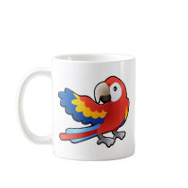 cute friendly Macaw Parrot Mugs