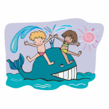 cute friendly whale photo cutouts
