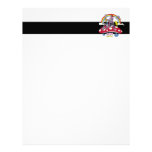 cute friendly zombie bliss vector cartoon letterhead template