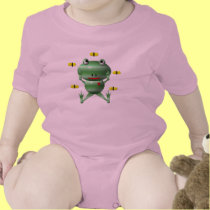 Cute frog and flies! t-shirts