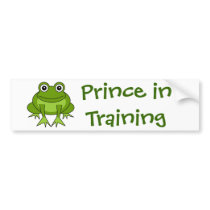 Cute Frog Cartoon - Prince in Training Bumper Stickers