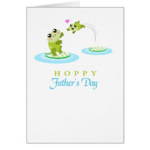 Cute Frog Hoppy Happy Father's Day card