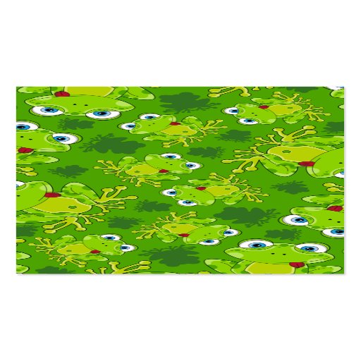 Cute Frog Patterned Bookmark Business Card Templates