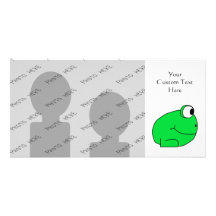 Cute Frog. Photo Card Template