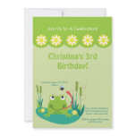 Cute Frog Pond Birthday Party Invitation
