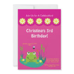 Cute Frog Pond Birthday Party Invitation