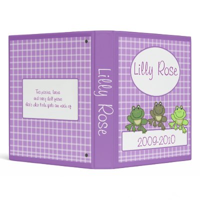 CUTE FROG PURPLE GIRL PHOTO ALBUM SCRAPBOOK VINYL BINDER by allpetscherished