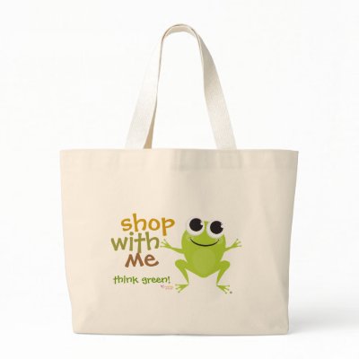 Cute Frog Reusable Shopping Bag Navy by creatingmybestlife